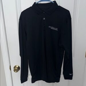 Nike Black Long Sleeve Polo Shirt